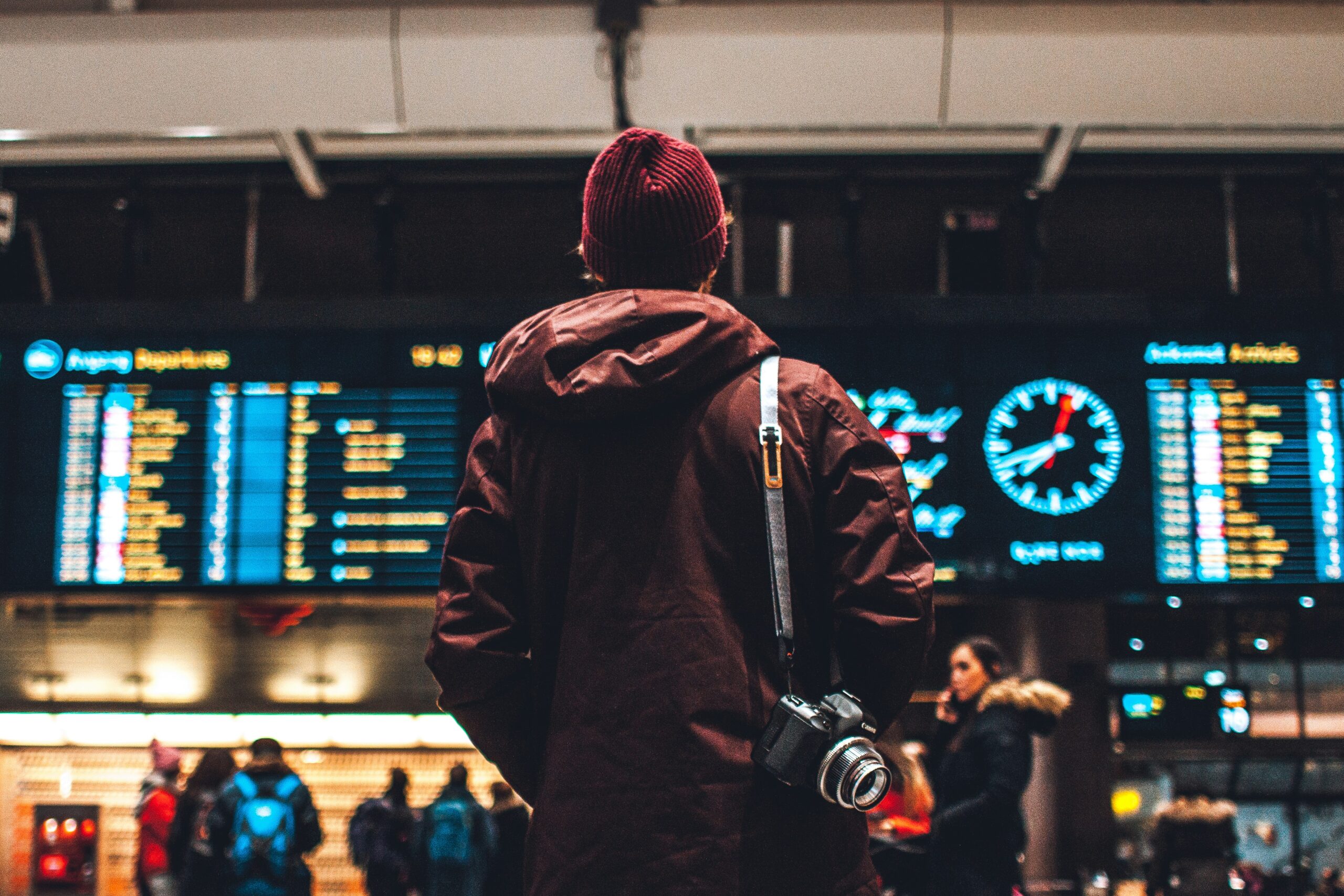Viajante no aeroporto